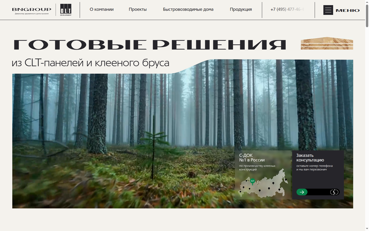 Интерфейс bngroup.ru, полный кадр